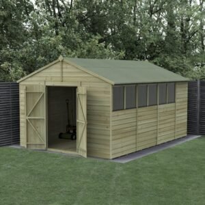 10 x 15 Beckwood Apex Shed with 6 Windows & Double Doors